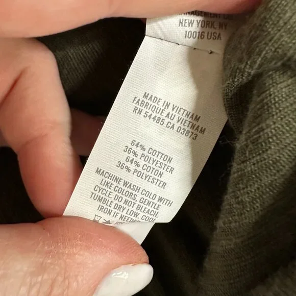 NEW Aerie Olive Green Groove On Velour Rib Flared High Rise Pants Women's Large - Picture 6 of 6